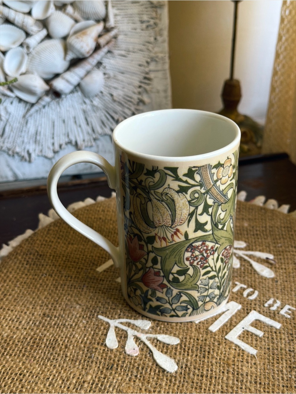 Vintage Dunoon Scotland Knightsbridge Stoneware Mug William Morris Golden Lily